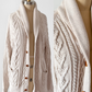 J.Crew Men's Cream Beige Cotton Fisherman Shawl Collar Button Cardigan Sweater (L)