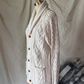 J.Crew Men's Cream Beige Cotton Fisherman Shawl Collar Button Cardigan Sweater (L)