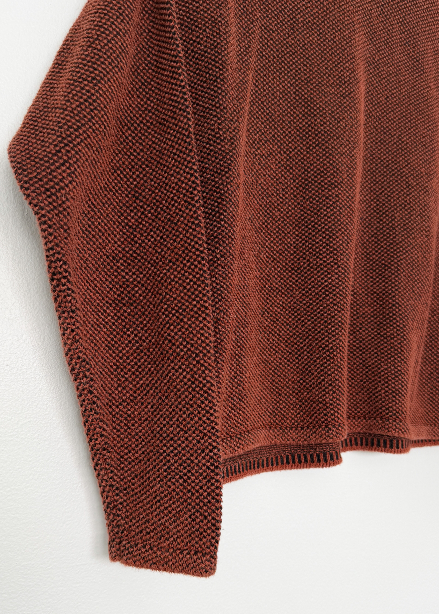 Chris Triola Rust Orange 100% Cotton Textured Hand Made Boatneck Top (M)