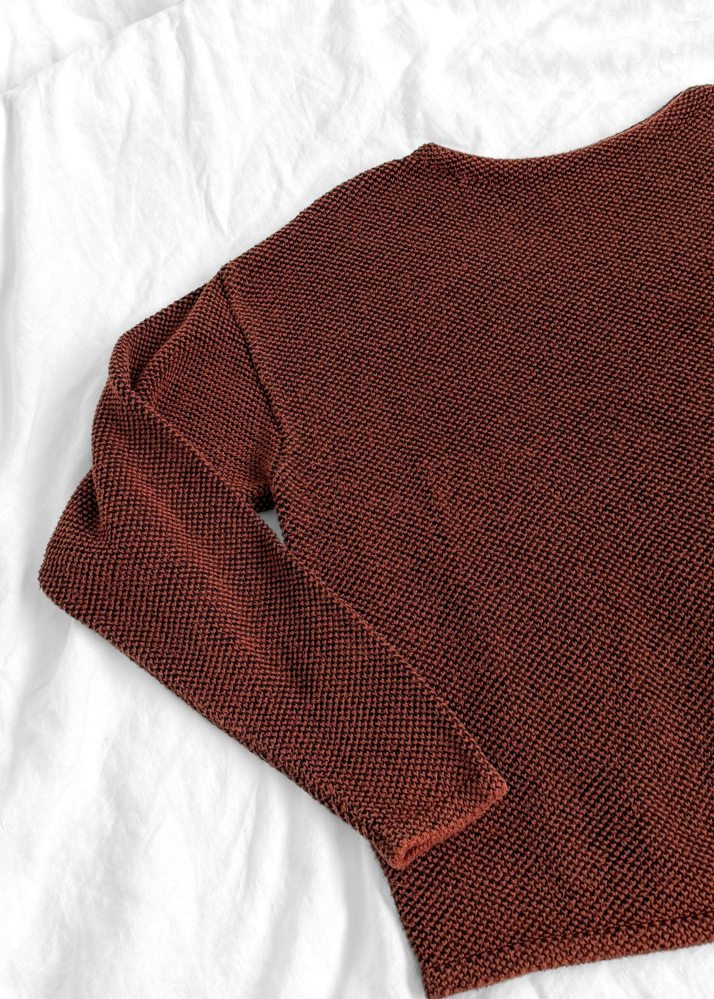 Chris Triola Rust Orange 100% Cotton Textured Hand Made Boatneck Top (M)