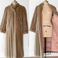 NEW Avec Tu Vintage  Faux Fur Blonde Coat Long Swing Princess Coat USA Union Made
