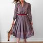 Vintage 80s Purple Print One of a Kind Dress (6/8)