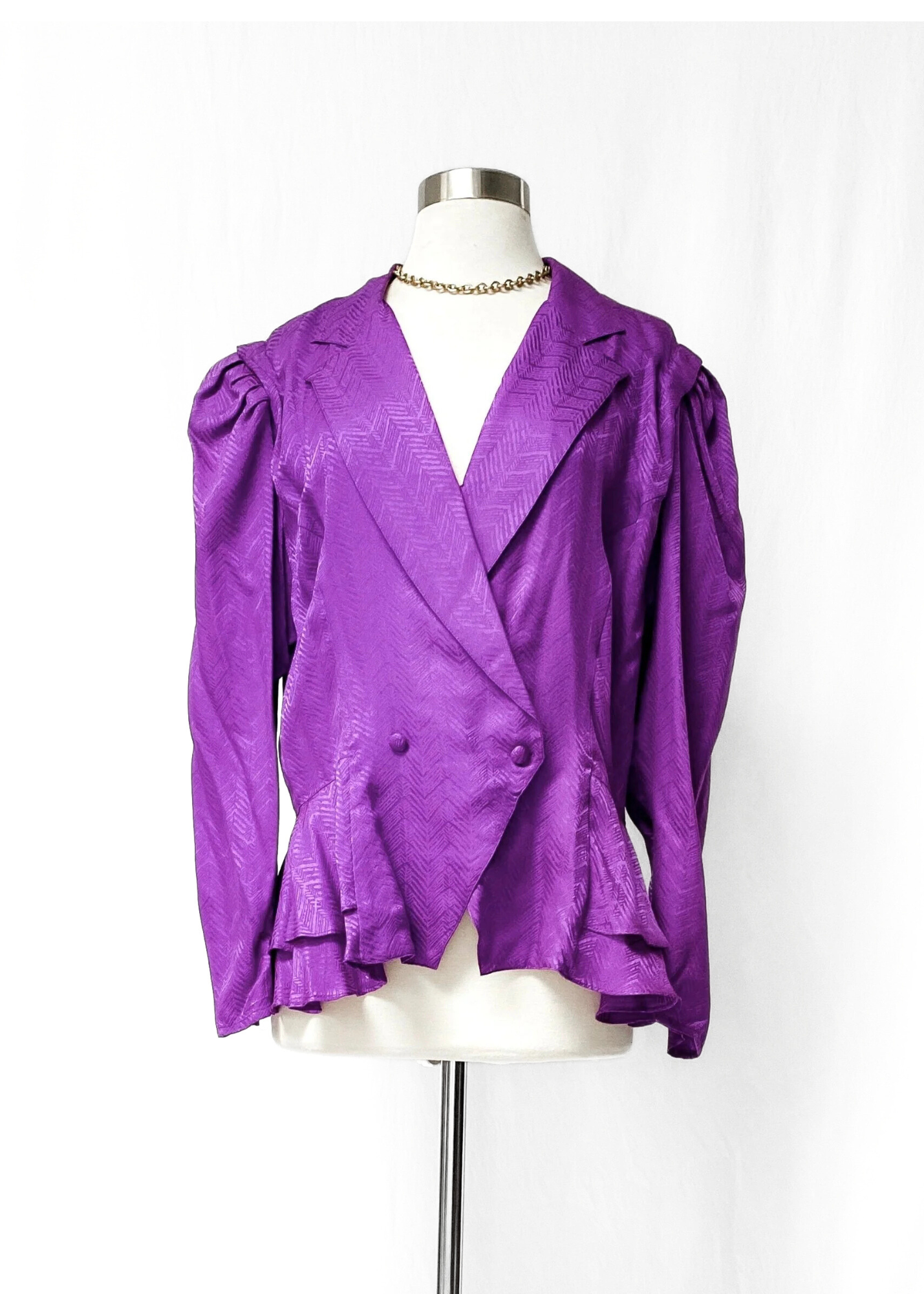 Vintage 80’s Purple Silk Top (8/10)