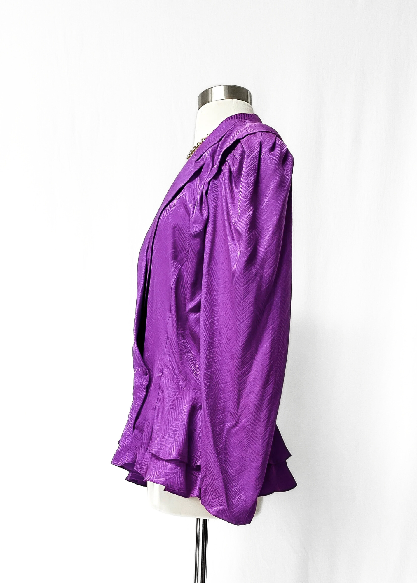 Vintage 80’s Purple Silk Top (8/10)