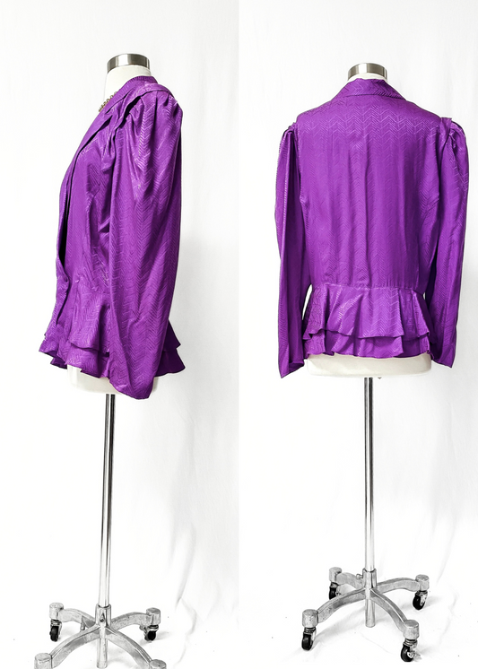 Vintage 80’s Purple Silk Top (8/10)