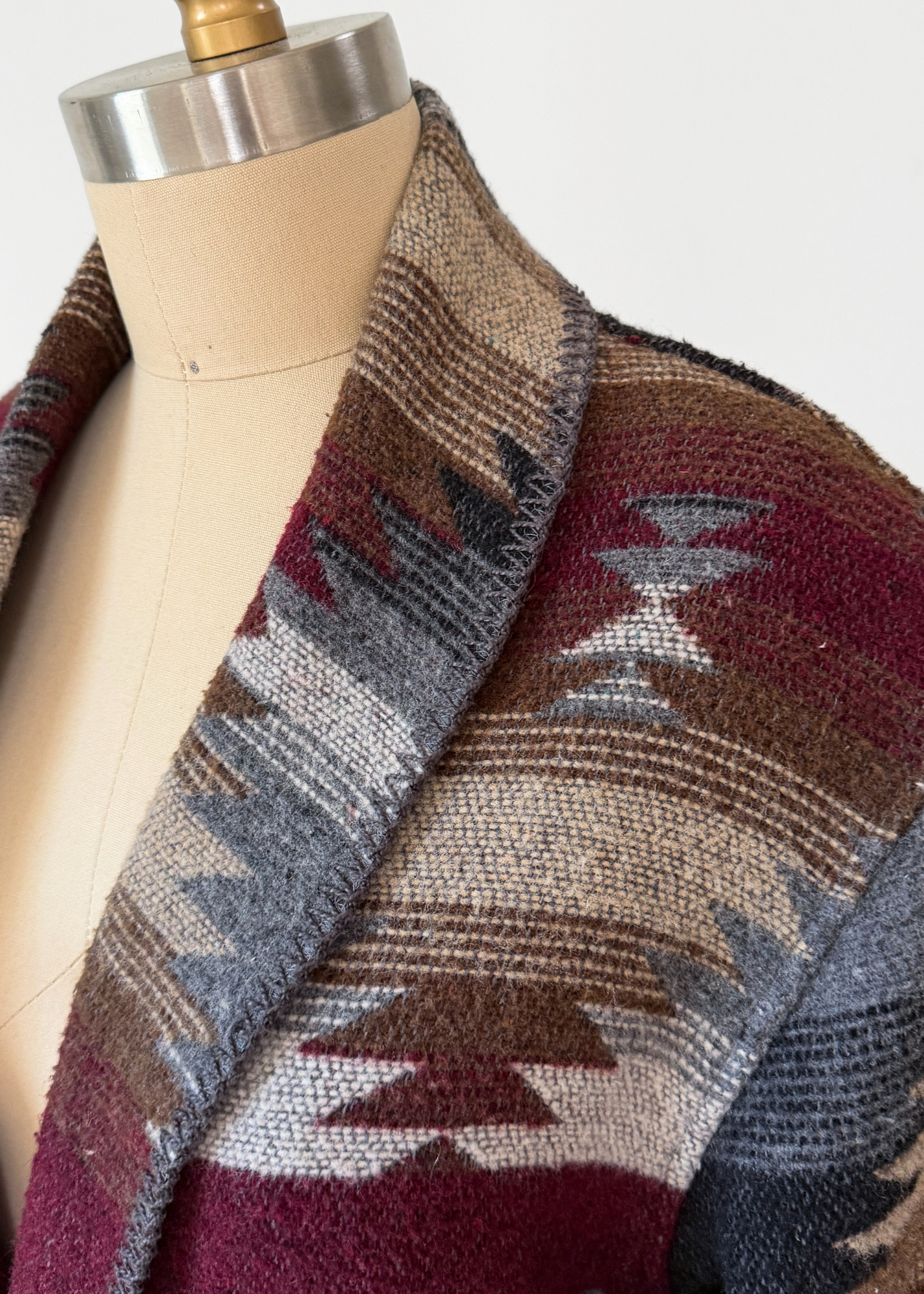 Vintage 90s Karen Kane USA Wool Blend Oversized Blanket Jacket Blazer (M)