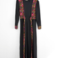 Vintage 60s 70s Zanie London Black & Floral Wrap Maxi Dress (vintage EU 36 or 2/4)