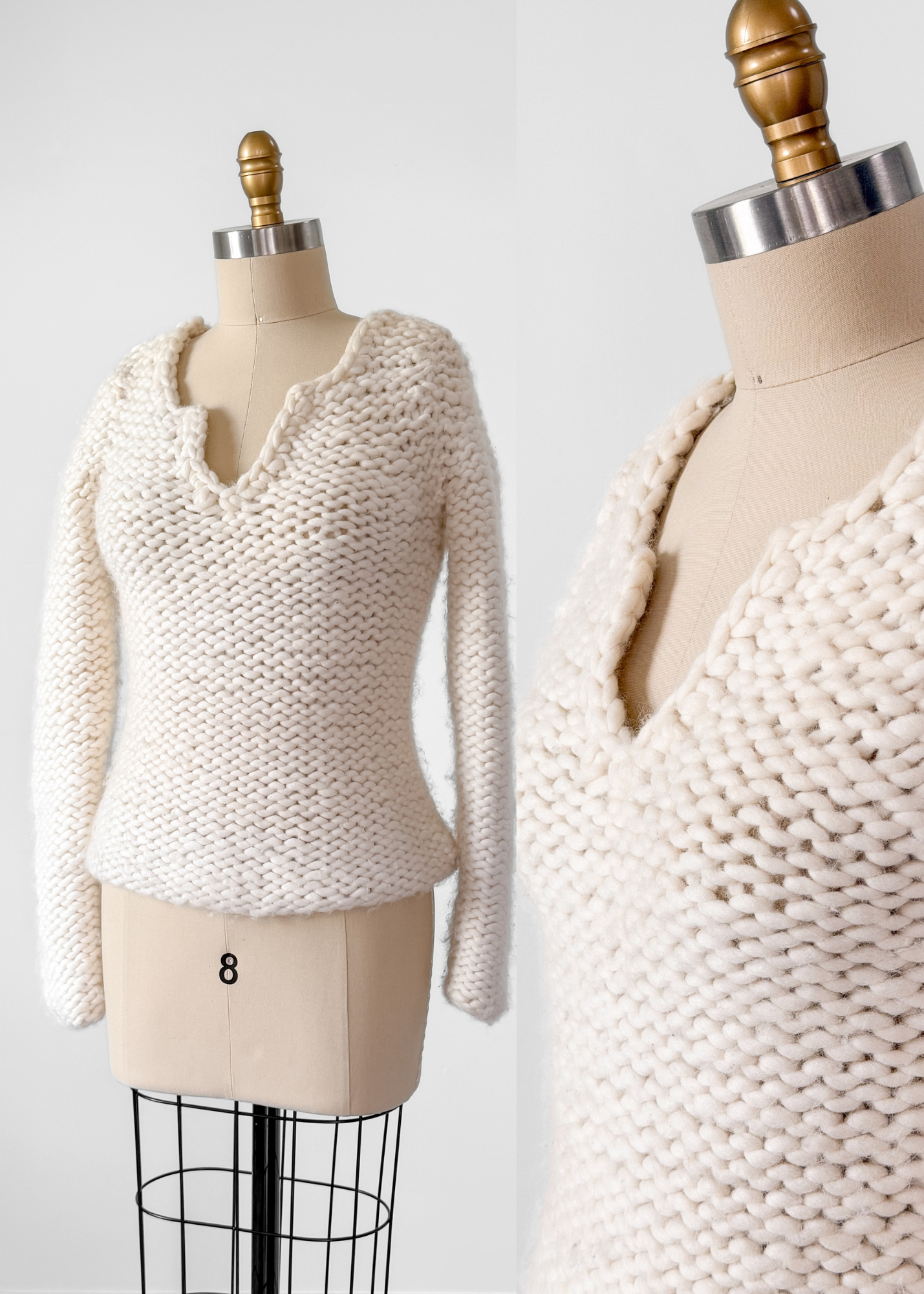 Vintage Gap Cream Chunky Knit Sweater