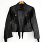 Vintage Black Leather Fringe Western Coat (6)