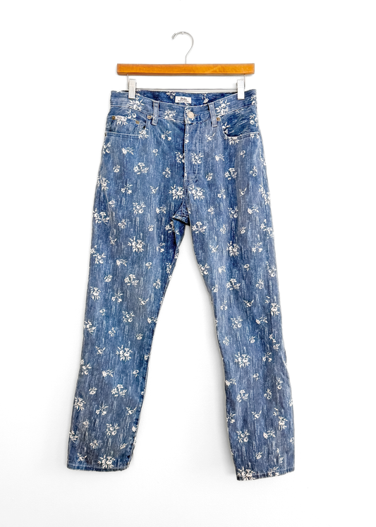 Polo Ralph Lauren Callen High Rise Slim Floral Print Jeans (29 or 8)