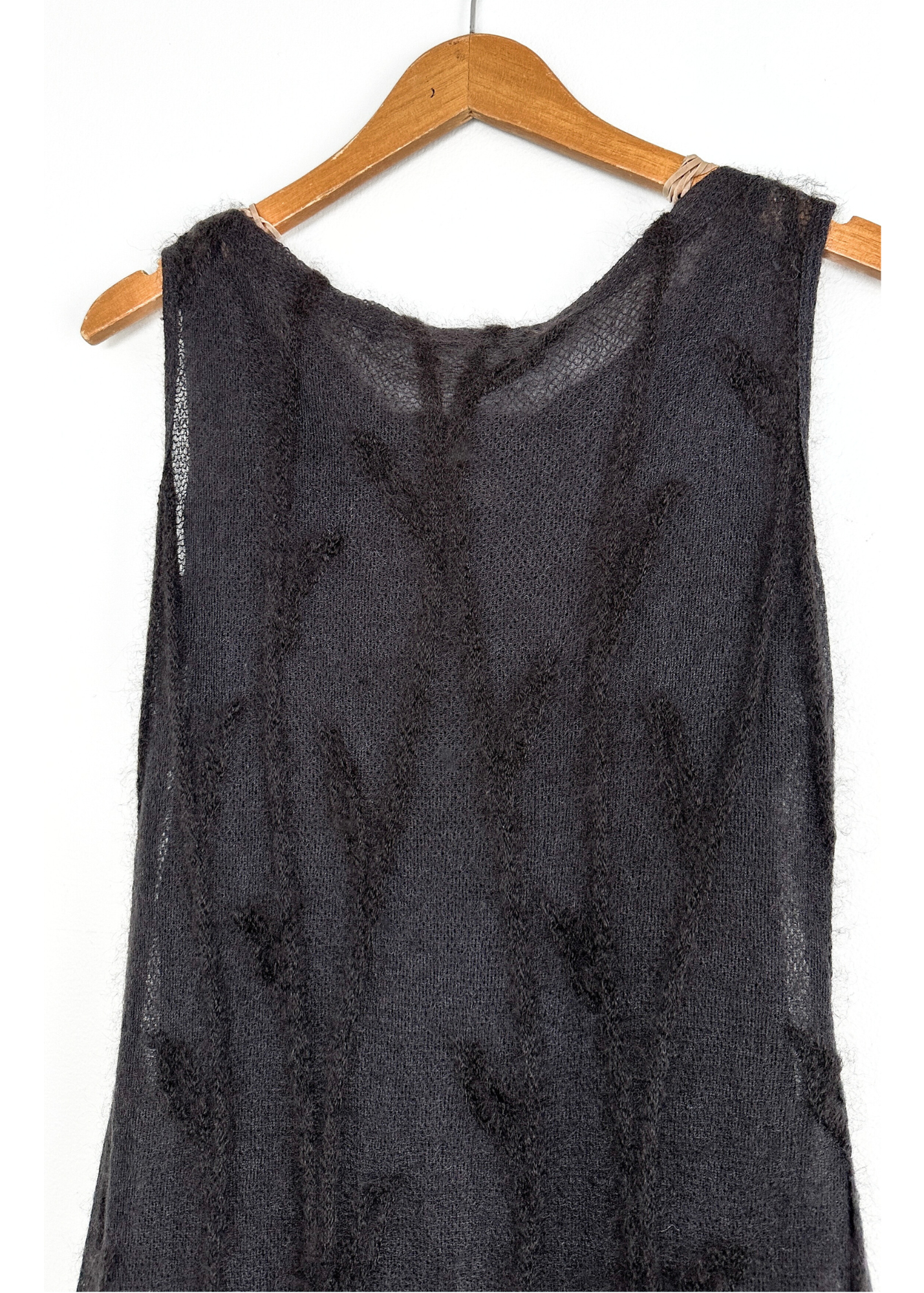 Francesca Caretti Black Mohair Maxi Dress (8)