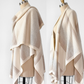 Orvis 100% Cashmere Cream Natural Stripe Knit Shawl