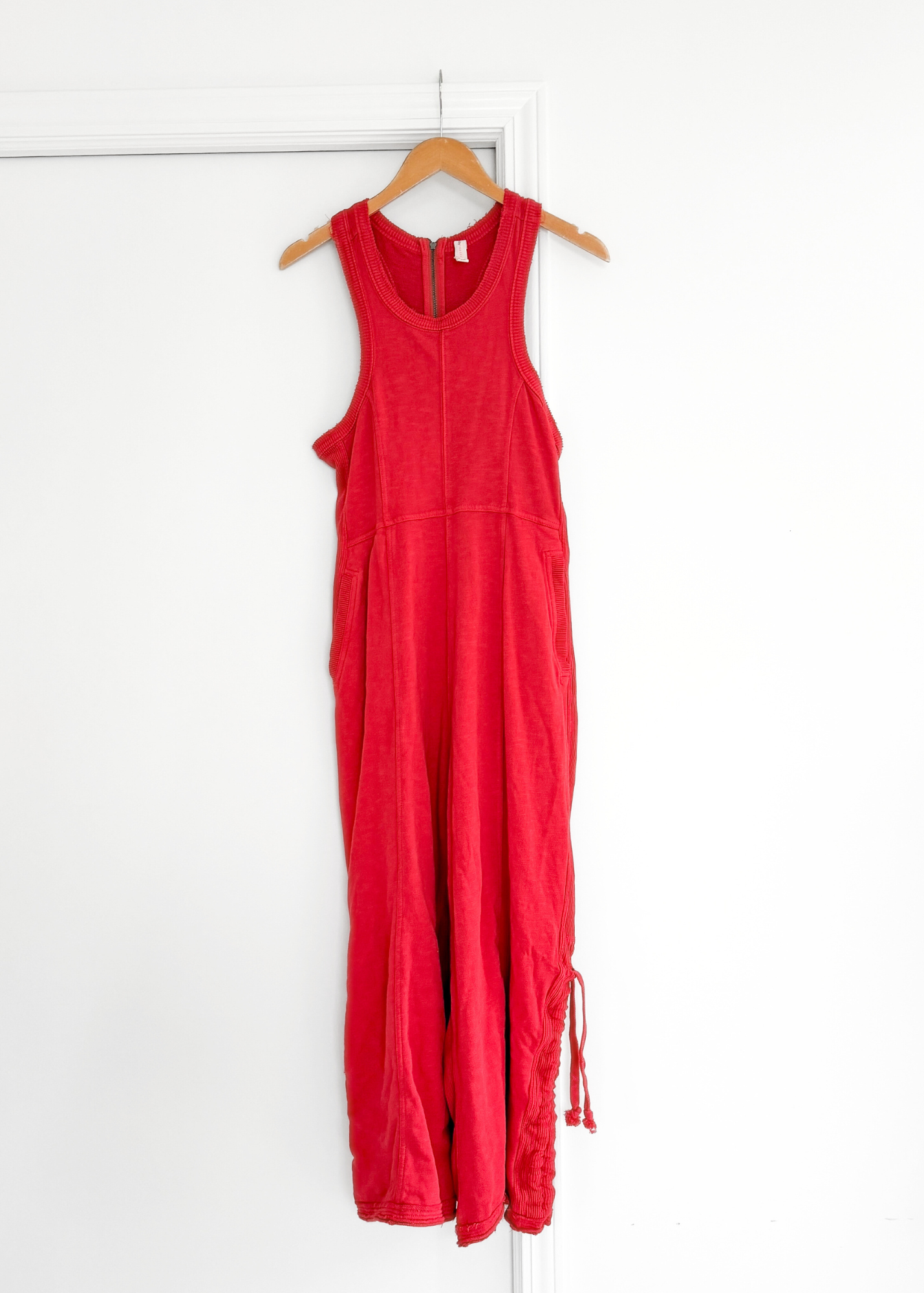 Anthropologie Daily Practice Red Horizon Wide Leg Jumpsuit (M)