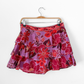Farm Rio Light Purple Floral Ruffled Summer Mini Skirt (M)