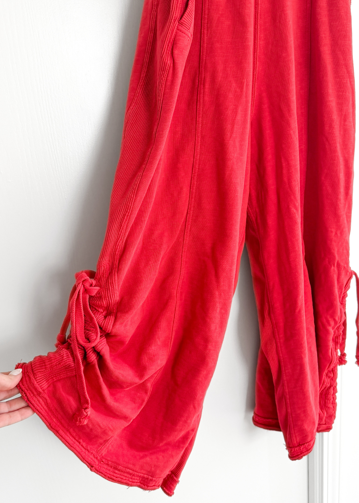 Anthropologie Daily Practice Red Horizon Wide Leg Jumpsuit (M)