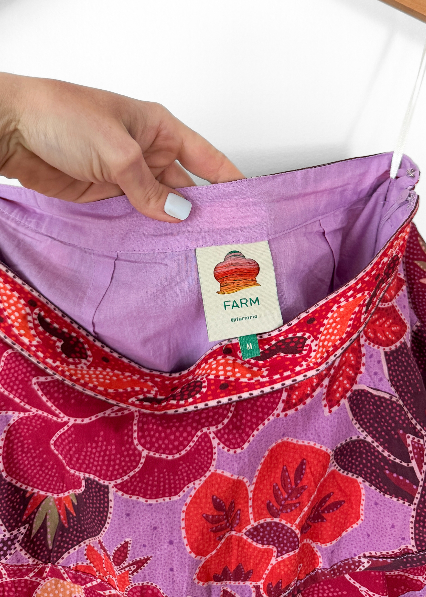 Farm Rio Light Purple Floral Ruffled Summer Mini Skirt (M)