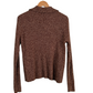 Brown & Tan Knit Collared Pullover Sweater (M)