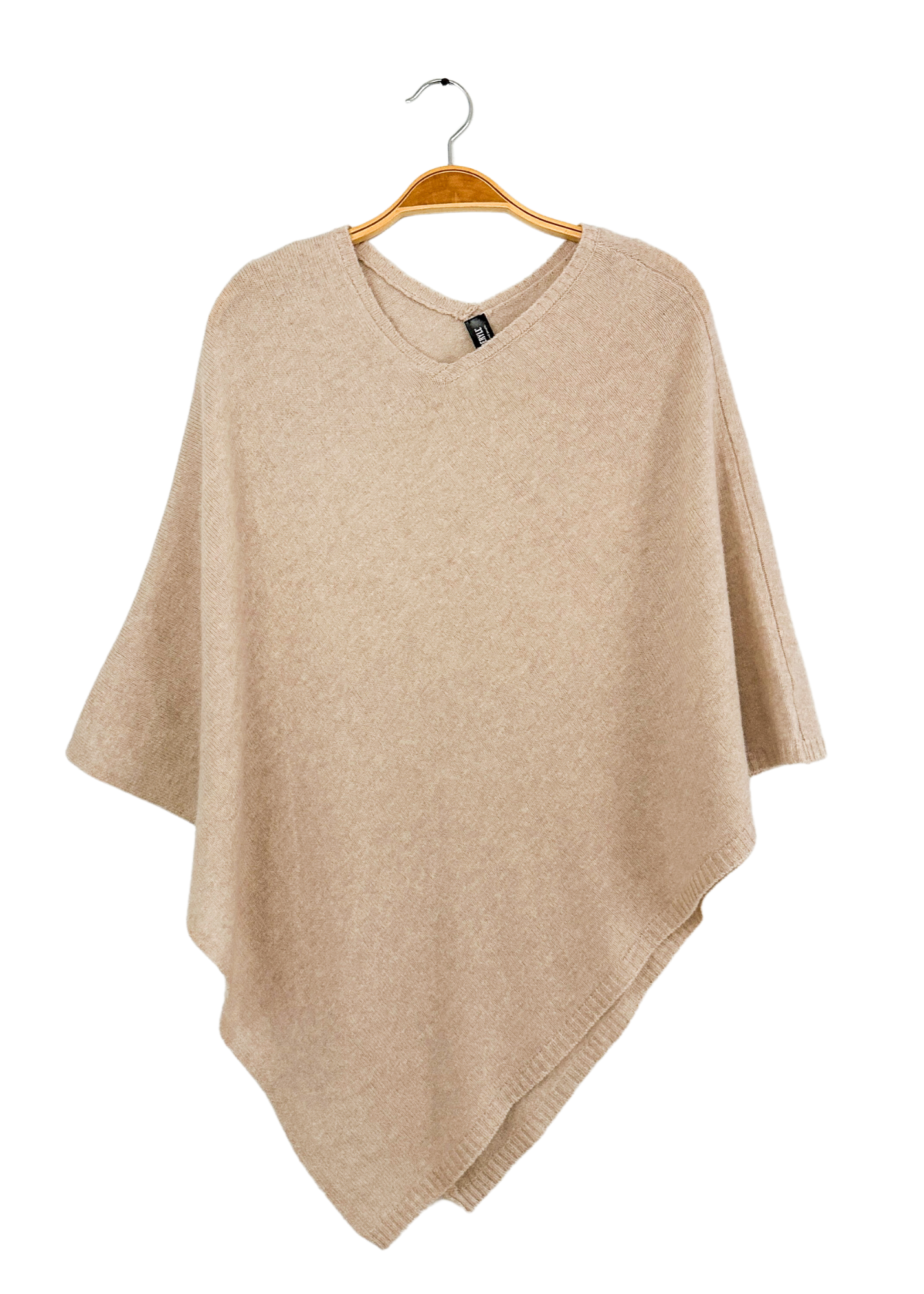 + Beryll Light Brown Mocha Cashmere Capelete Knit Sweater (one size)