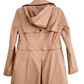 Via Spiga Khaki Brown Hooded Skirted Water Resistant Trench Coat (S)