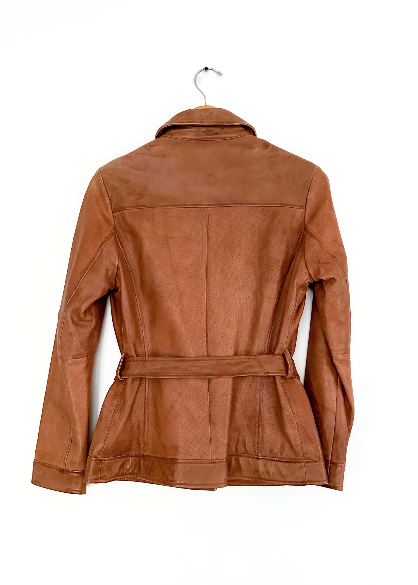 Vintage Scully Light Brown Belted Leather Jacket (S)