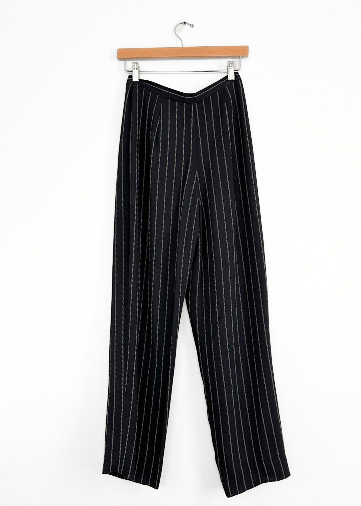 Vintage 00s Ann Taylor Navy Pinstripe Pants (6)