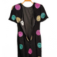 Vintage 90s Leslie Fay Silk and Sequin Polka Dot Mini Dress (6P)
