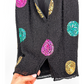 Vintage 90s Leslie Fay Silk and Sequin Polka Dot Mini Dress (6P)