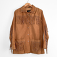 Brown Suede Leather Fringe Western Jacket (M)