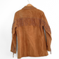 Brown Suede Leather Fringe Western Jacket (M)