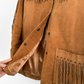 Brown Suede Leather Fringe Western Jacket (M)