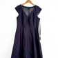 Marc by Marc Jacobs Navy Blue V-Neck Cap Sleeve Pleat A-Line Dress (12)