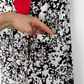 Vintage 70s Floral Print Wide Collar Neck Tie Button Down Dress (8 or M)