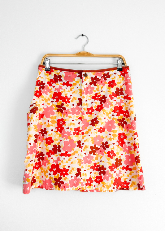 Vintage 00s Patagonia Water Girl Hawaiian Flower Print Skirt (8)