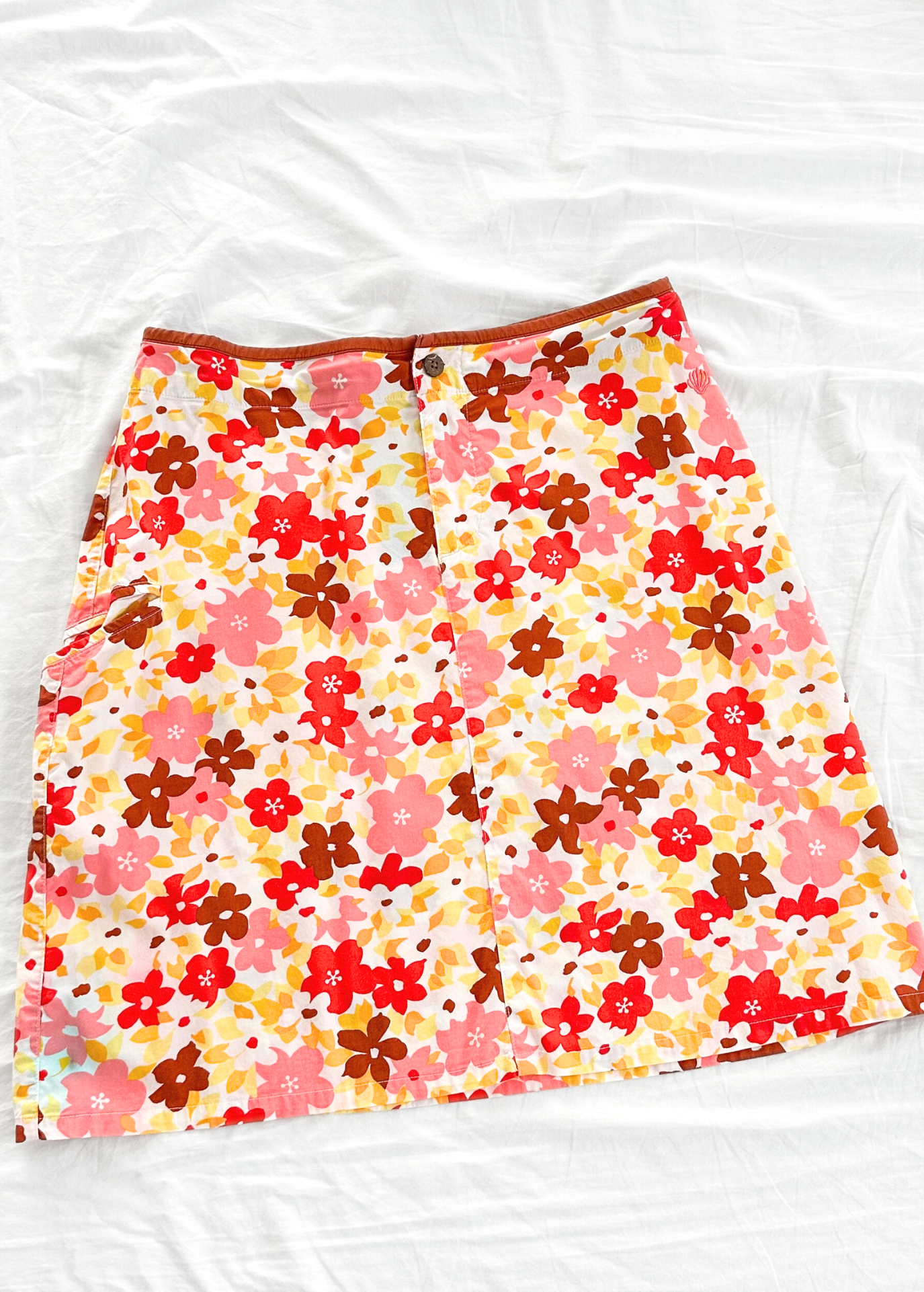 Vintage 00s Patagonia Water Girl Hawaiian Flower Print Skirt (8)