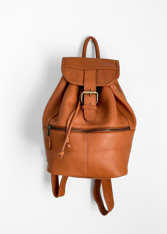 Vintage Marlboro Brown Leather Backpack