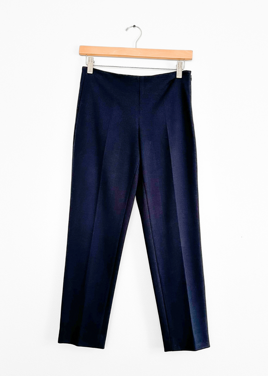 Blue Les Copains Navy Blue Tapered Ankle Pants (IT 38 or US 2/4)