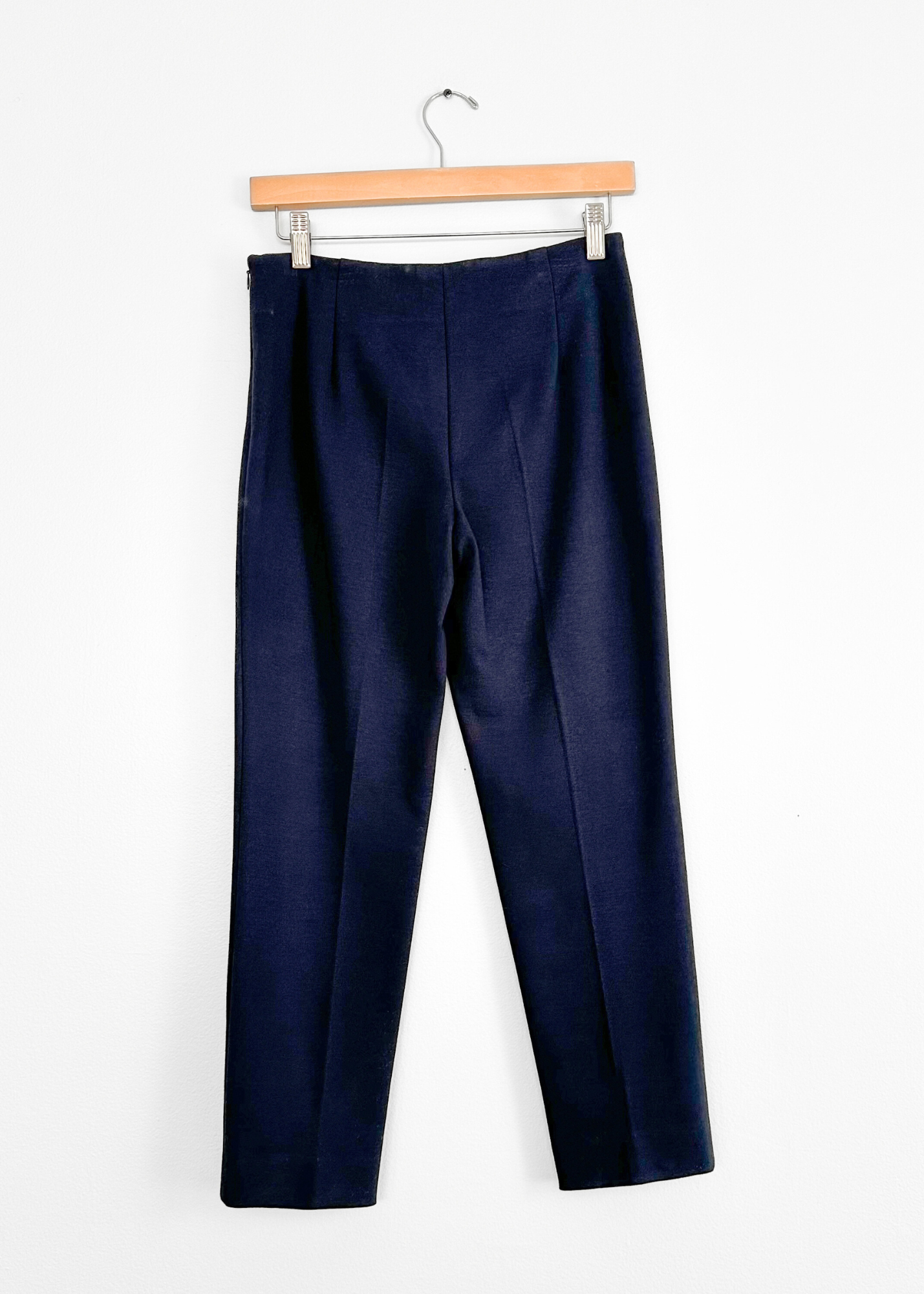 Blue Les Copains Navy Blue Tapered Ankle Pants (IT 38 or US 2/4)