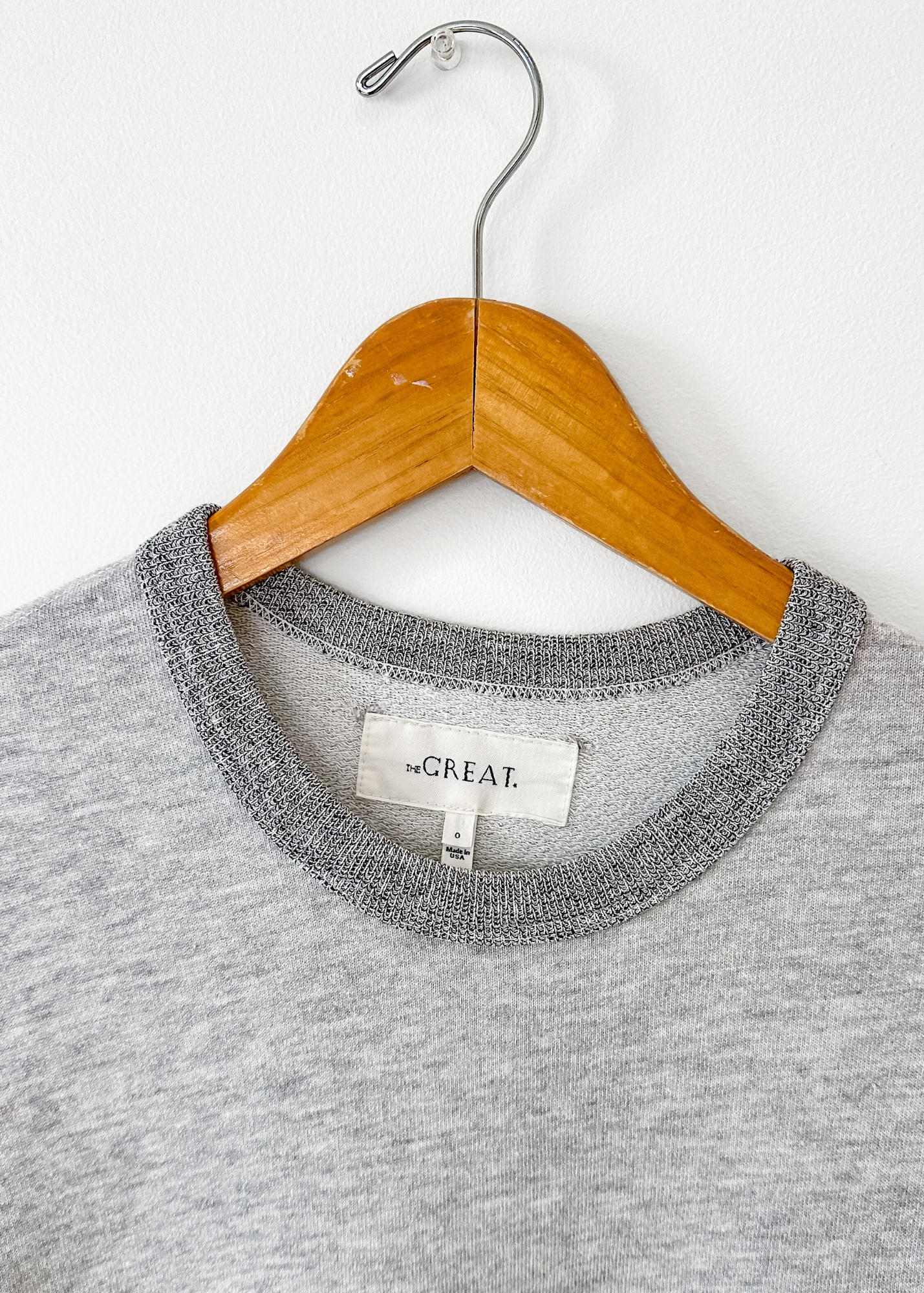 The Great. Light Heather Grey Sweatshirt Dress