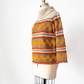 Vintage 70s Petti Glen Orange Brown and Yellow Knit Top (M)
