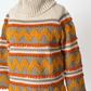 Vintage 70s Petti Glen Orange Brown and Yellow Knit Top (M)