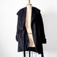 Vintage 80s Lorovi Black Wool Cloak Tie Front Coat (S/M)