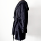 Vintage 80s Lorovi Black Wool Cloak Tie Front Coat (S/M)