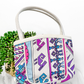 Emilio Pucci by Jana 1960s RARE Abstract Silk and Leather Top Handle Purse