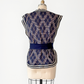 Vintage 70s Loomknits Navy Argyle Tie Sweater Vest