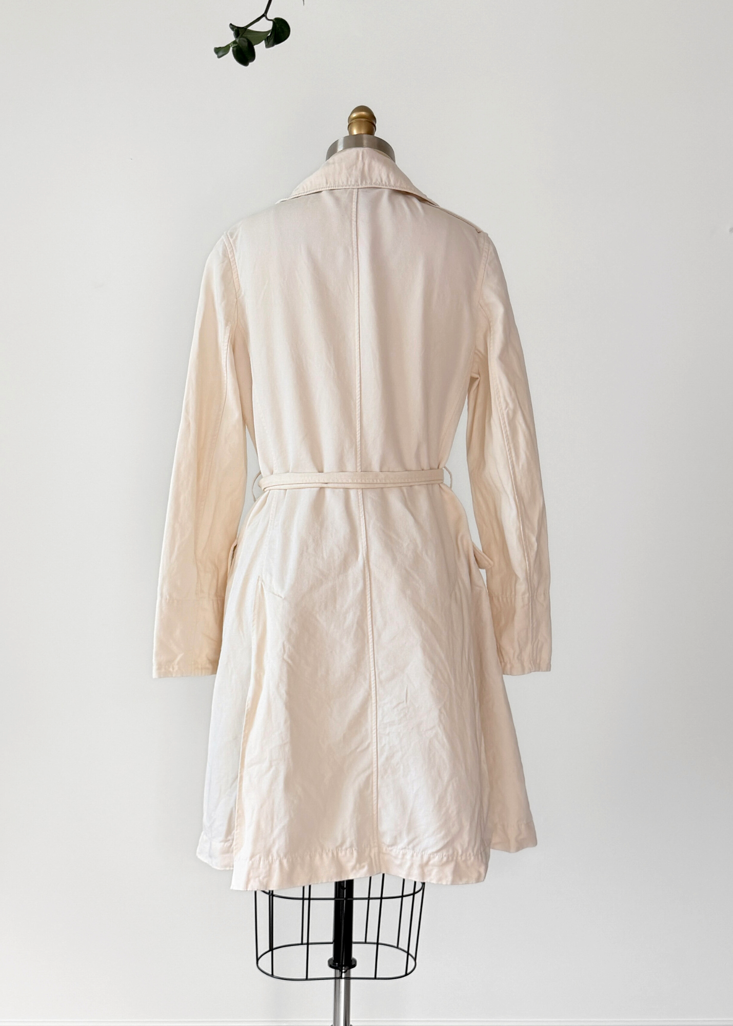 Ralph Lauren Rugby Cream Cotton Linen Khaki Trench Jacket (M)