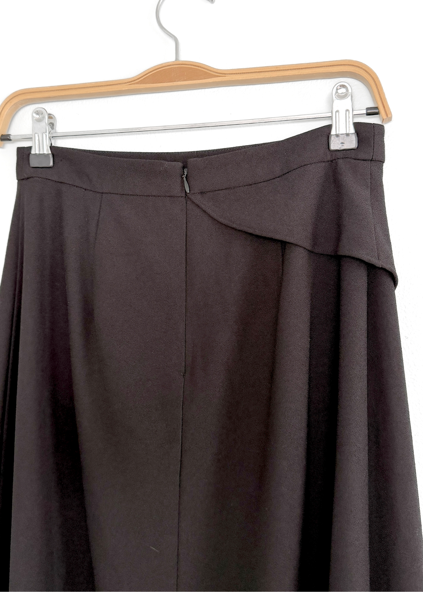 Zac Posen Black Draped Front Slit Maxi Skirt (4 or S)