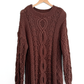 Vintage 90s Express Tricot Brown Heavy Knit Pullover (S)