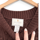 Vintage 90s Express Tricot Brown Heavy Knit Pullover (S)
