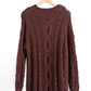 Vintage 90s Express Tricot Brown Heavy Knit Pullover (S)
