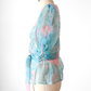 NEW Selkie Cloud 9 Blue & Pink Champagne Mod Print Wrap Top (S)